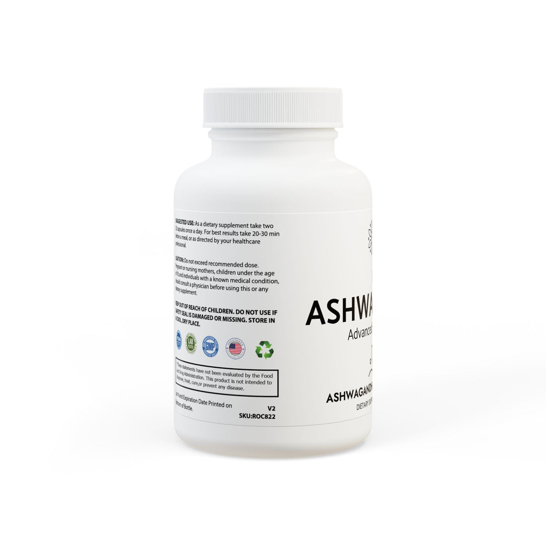 Ashwagandha and Black Pepper Supplement (60 capsules) - Earth Treasure Nutrition