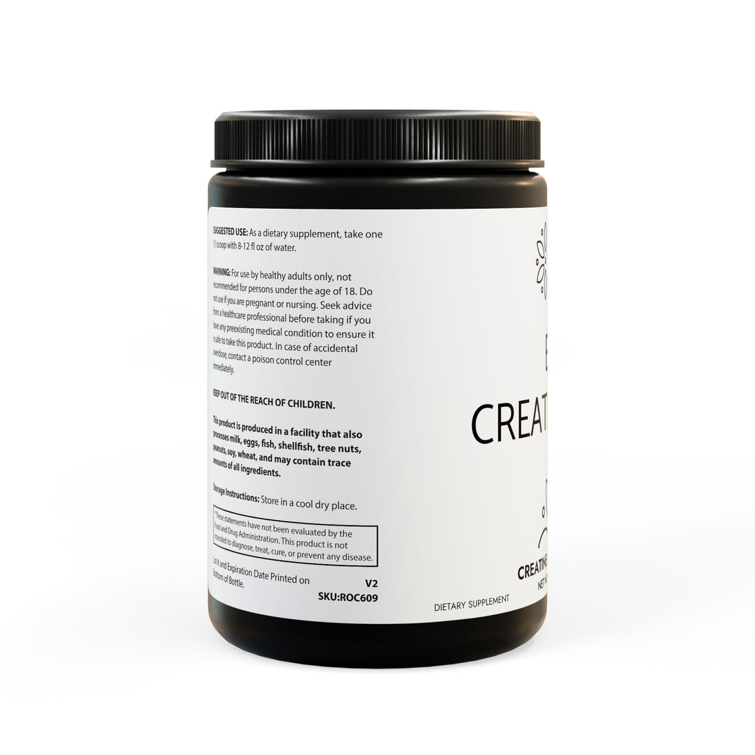 Creatine Monohydrate Supplement (300g, 10.58oz) - Earth Treasure Nutrition